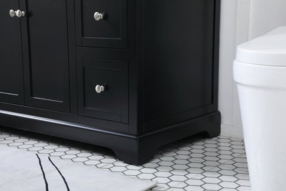 48 inch Single bathroom vanity in black