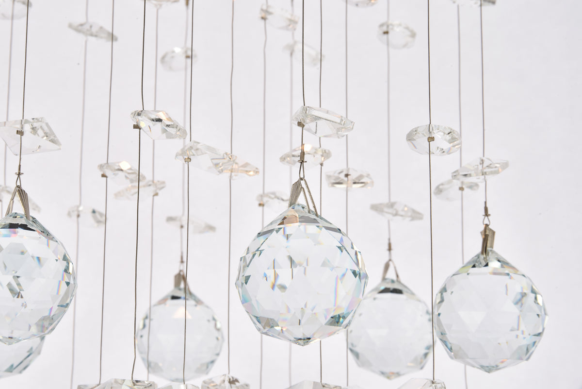 Galaxy 1 light Chrome Flush Mount Clear Royal Cut Crystal