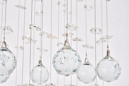 Galaxy 1 light Chrome Flush Mount Clear Royal Cut Crystal