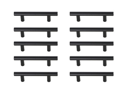 Quinn 3" Center to Center Matte Black Bar Pull Multipack (set of 10)