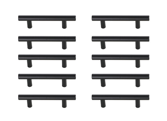 Quinn 3" Center to Center Matte Black Bar Pull Multipack (set of 10)