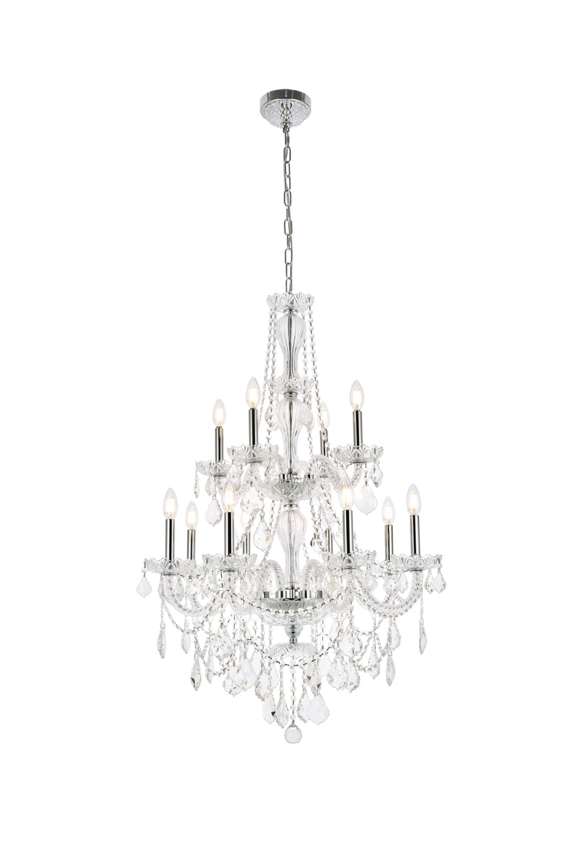 Giselle 12 light Chrome Chandelier Clear Royal Cut Crystal