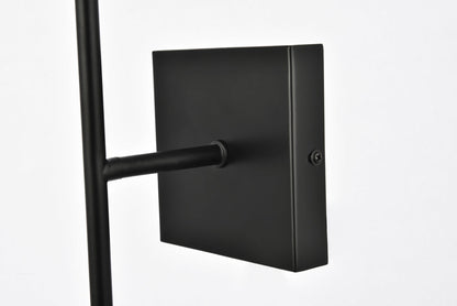 Neri 1 light black and clear glass wall sconce