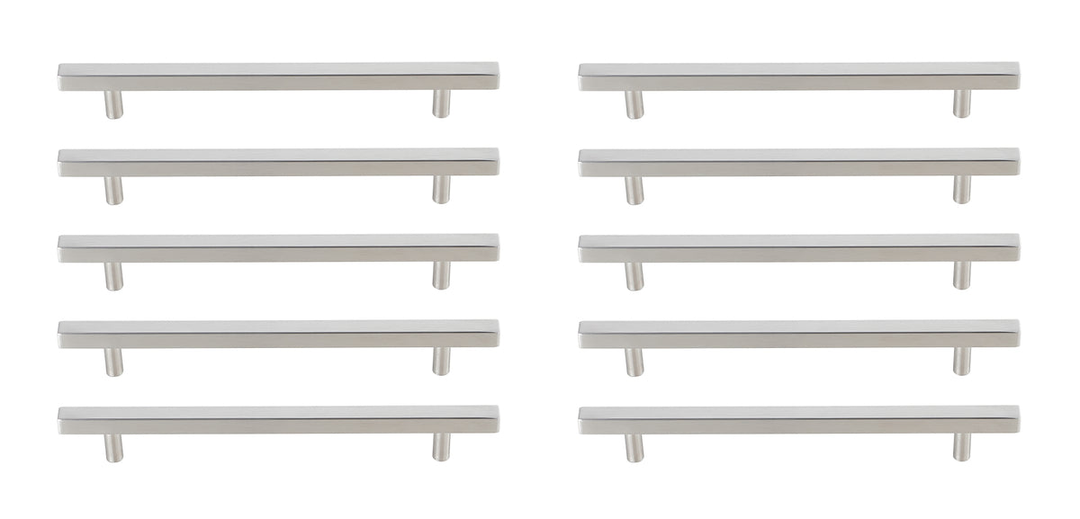 Dior 7-9/16" Center to Center Brushed Nickel Bar Pull Multipack (set of 10)