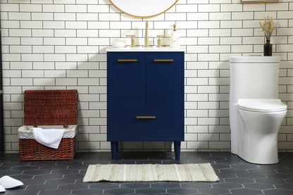 24 inch bathroom vanity in Blue