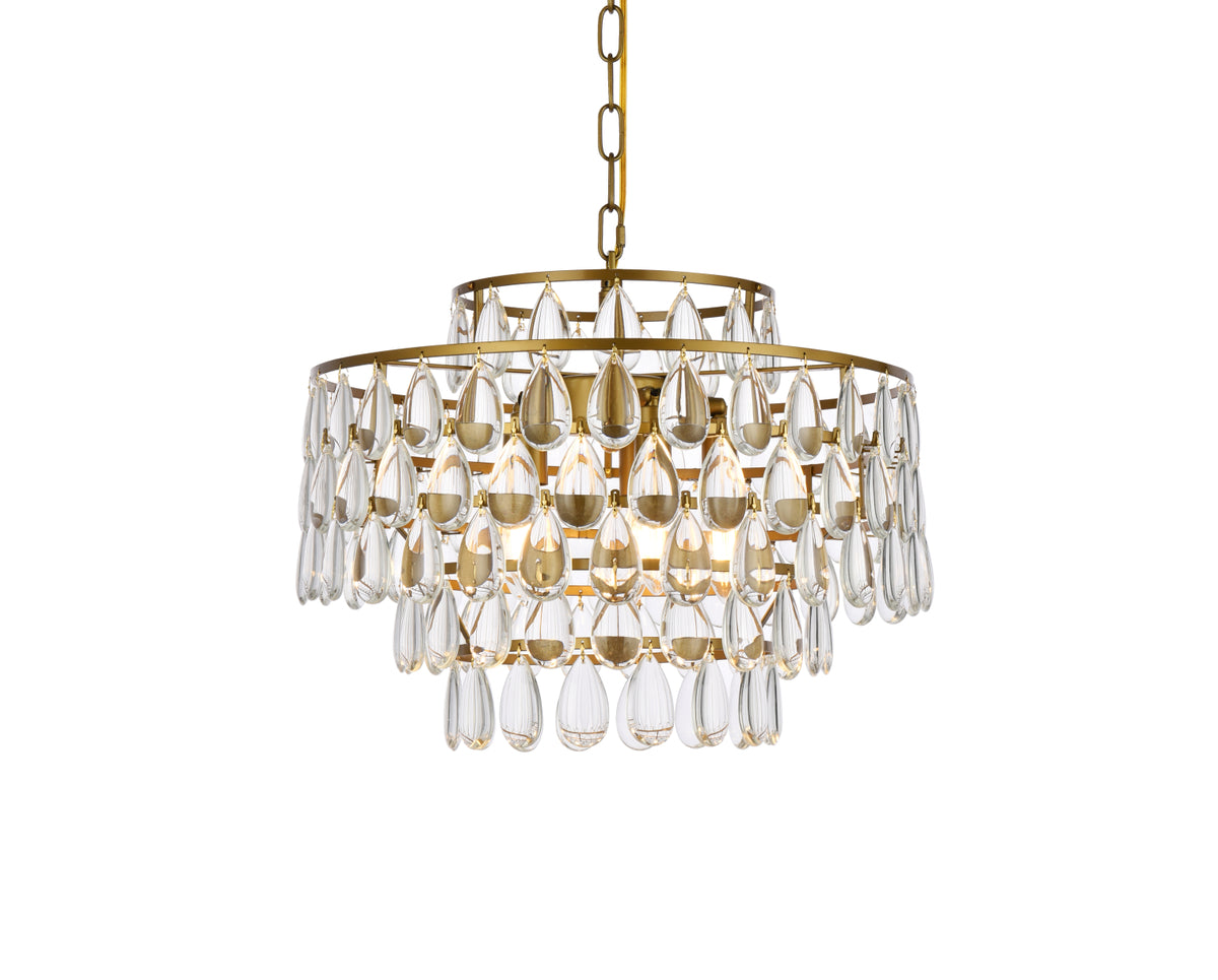 Mila 18 inch pendant in brass