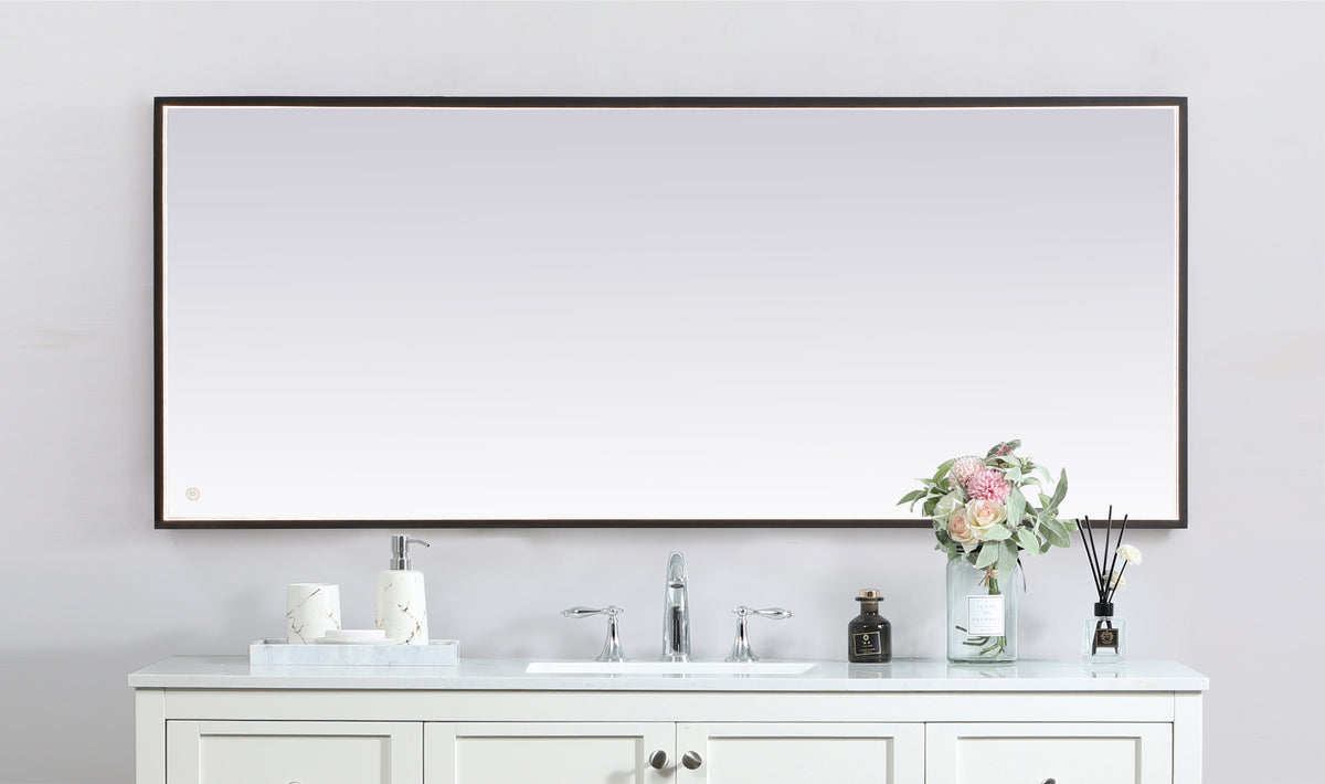 Pier 30x72 inch LED mirror with adjustable color temperature 3000K/4200K/6400K in black