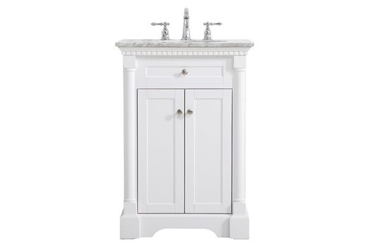 24 inch Single bathroom vanity in  White