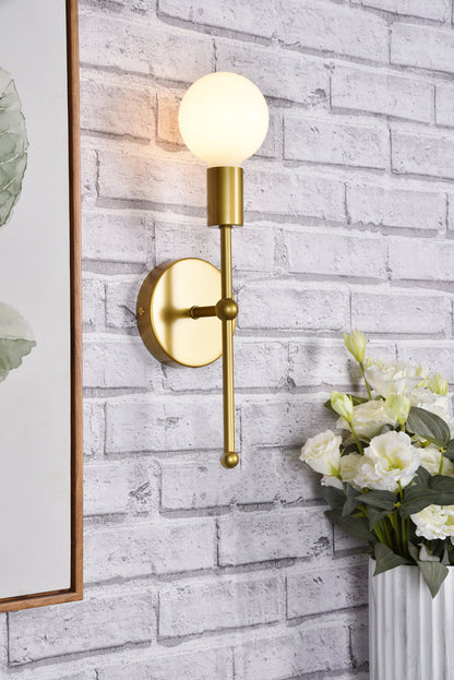 Keely 1 light brass wall sconce