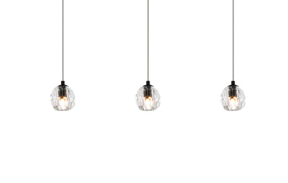 Eren 3 lights Black pendant