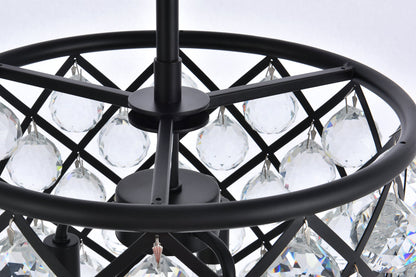 Madison 4 light Matte Black Pendant Clear Royal Cut Crystal