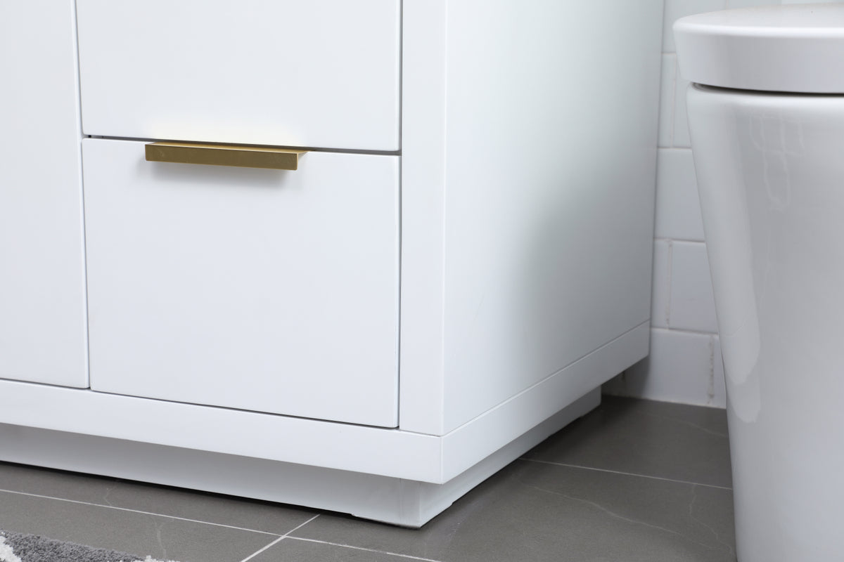 54 Inch SIngle Bathroom Vanity In White