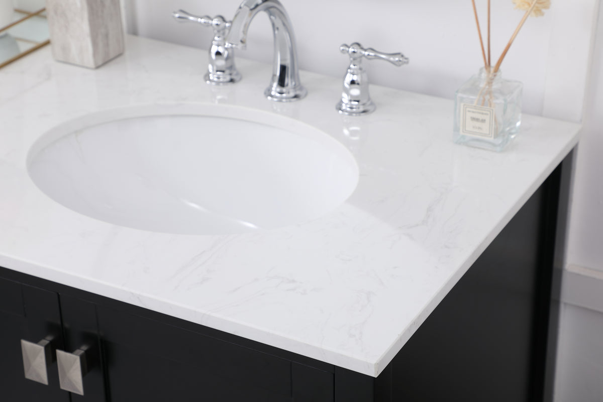 72 inch Double Bathroom Vanity in Black