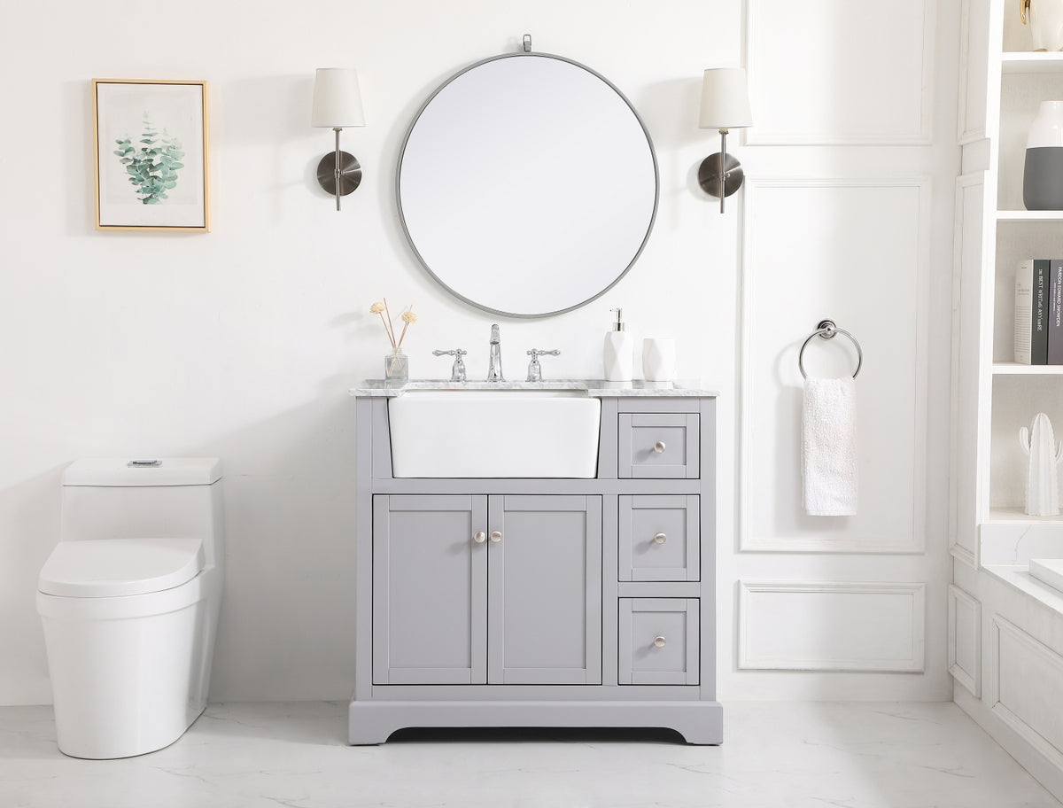 36 inch Single bathroom vanity in grey