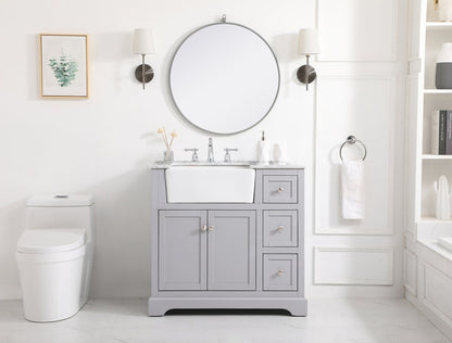 36 inch Single bathroom vanity in grey