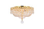 Century 4 light Gold Flush Mount Clear Royal Cut Crystal