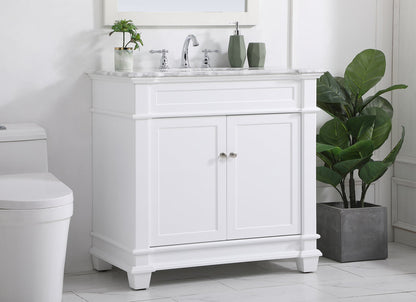 36 inch Single Bathroom Vanity set in White