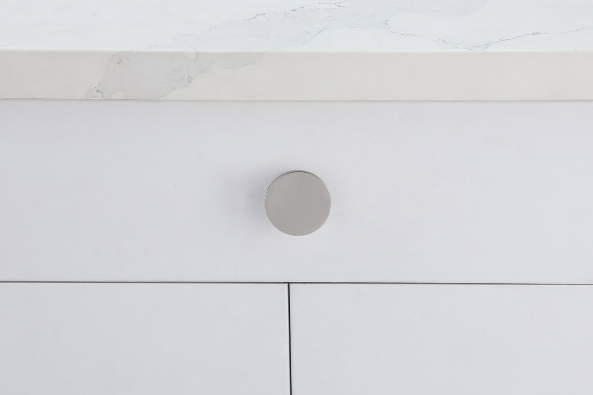 Trovon 1.6" Diameter Brushed Nickel  Oversize Round Knob Multipack (Set of 10)