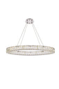 Monroe 36 inch LED oval Single pendant in chrome