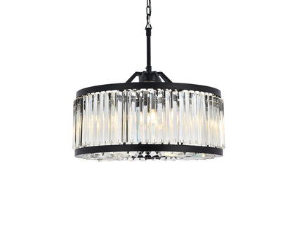 Chelsea 8 light Matte Black Chandelier Clear Royal Cut Crystal