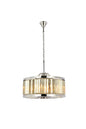 Chelsea 8 light polished nickel Chandelier Golden Teak (Smoky) Royal Cut Crystal