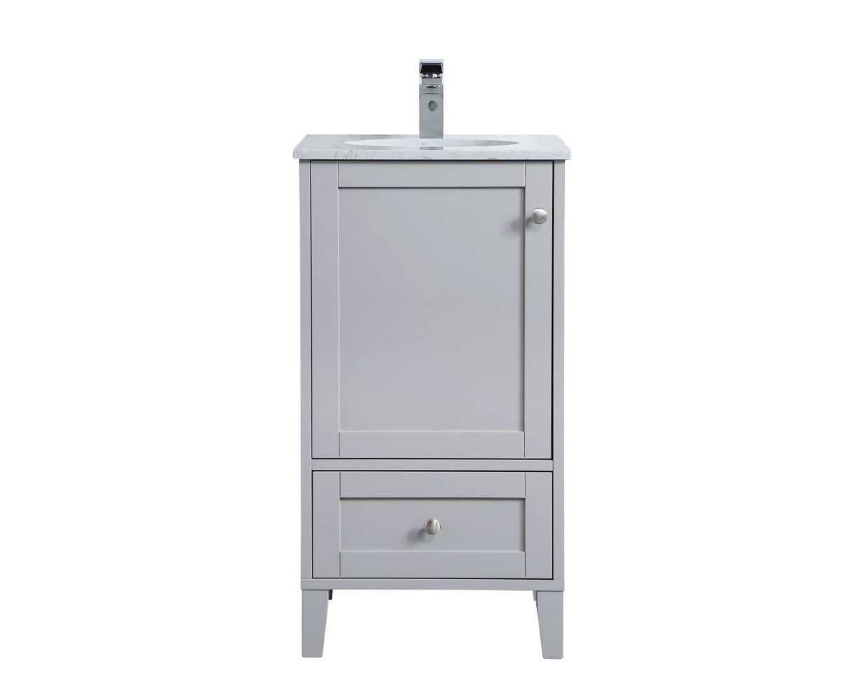 18 inch Single Bathroom Vanity in Grey