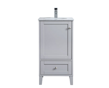18 inch Single Bathroom Vanity in Grey