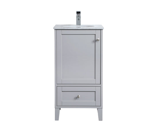 18 inch Single Bathroom Vanity in Grey