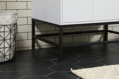 32 inch Single bathroom vanity in white