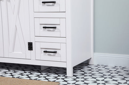 48 inch Single bathroom vanity in white