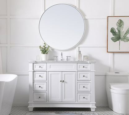 48 inch Single Bathroom Vanity set in White