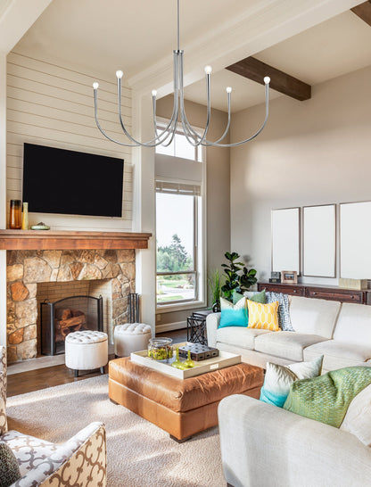 Layne 50 inch chandelier in Chrome