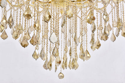 Maria Theresa 49 light Gold Chandelier Golden Teak (Smoky) Royal Cut Crystal