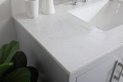 42 inch Single Bathroom Vanity in Grey with Backsplash