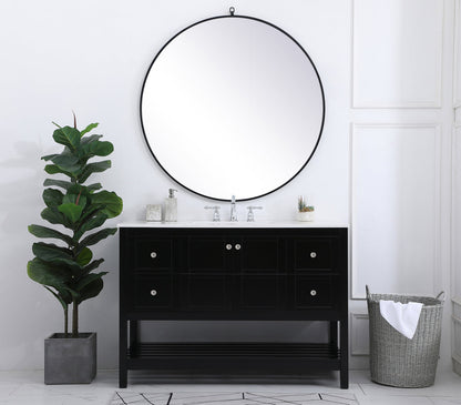 48 inch Single Bathroom Vanity in Black