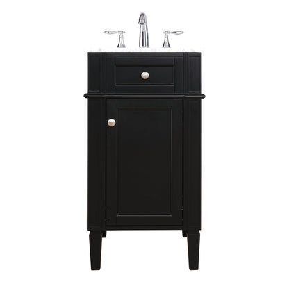 18 inch Single bathroom vanity in Black