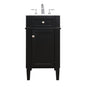18 inch Single bathroom vanity in Black