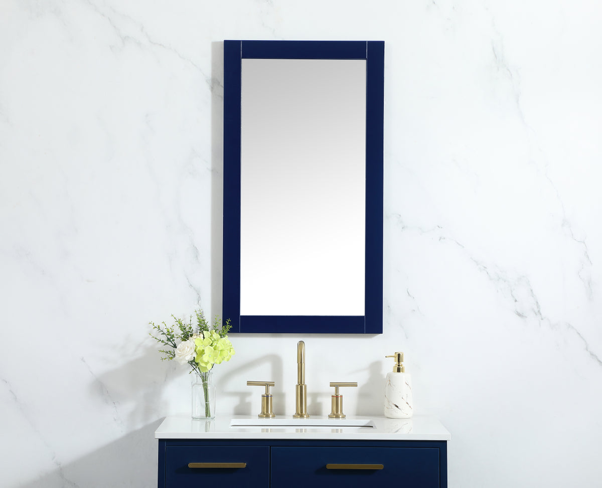 Aqua vanity mirror 18x32 inch in blue