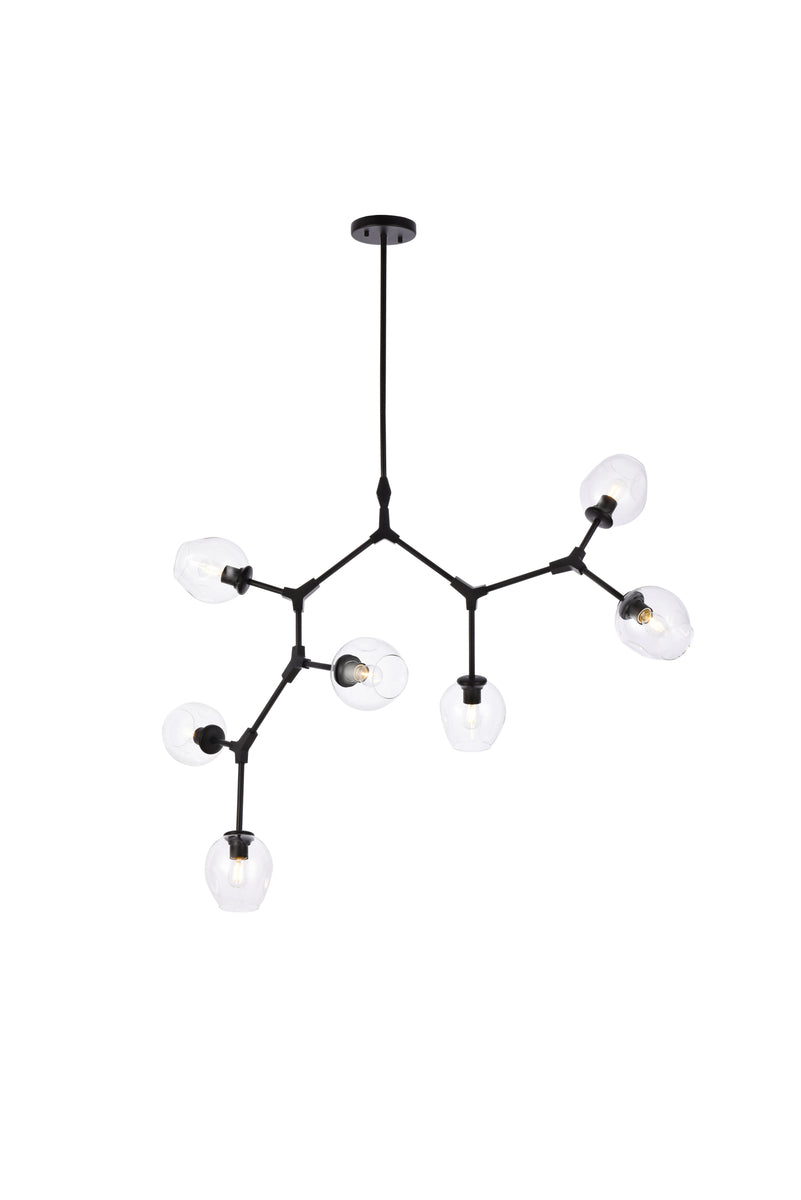 Cavoli 7 lights black chandelier