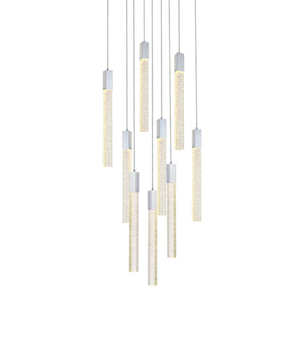 Weston 9 lights pendant in chrome