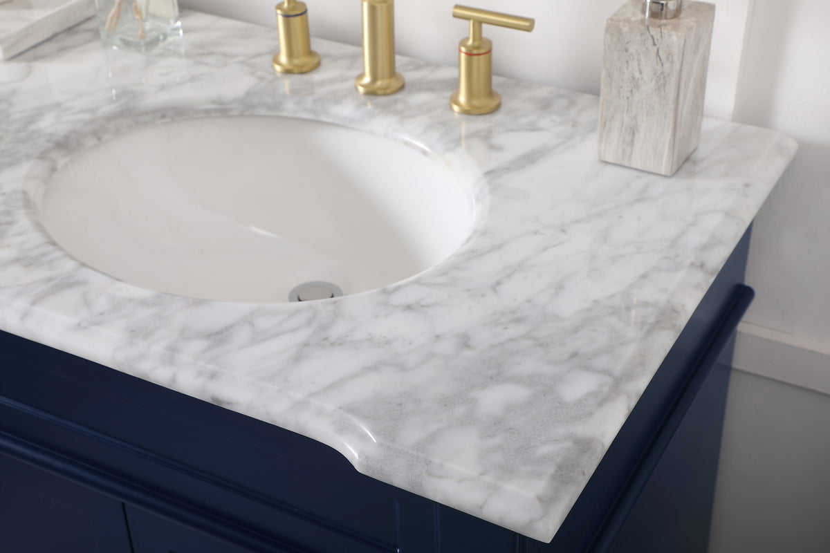 72 inch Double Bathroom Vanity set in Blue