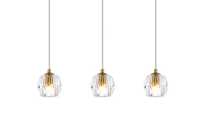 Eren 3 lights Gold pendant