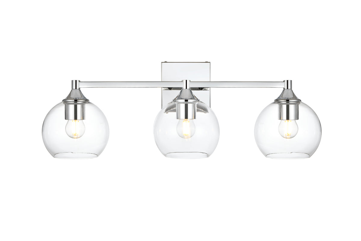 Foster 3 light Chrome and Clear Bath Sconce