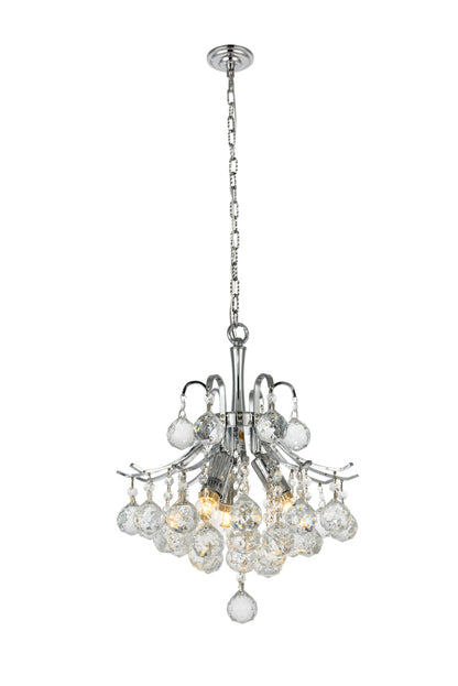 Toureg 3 light Chrome Pendant Clear Royal Cut Crystal
