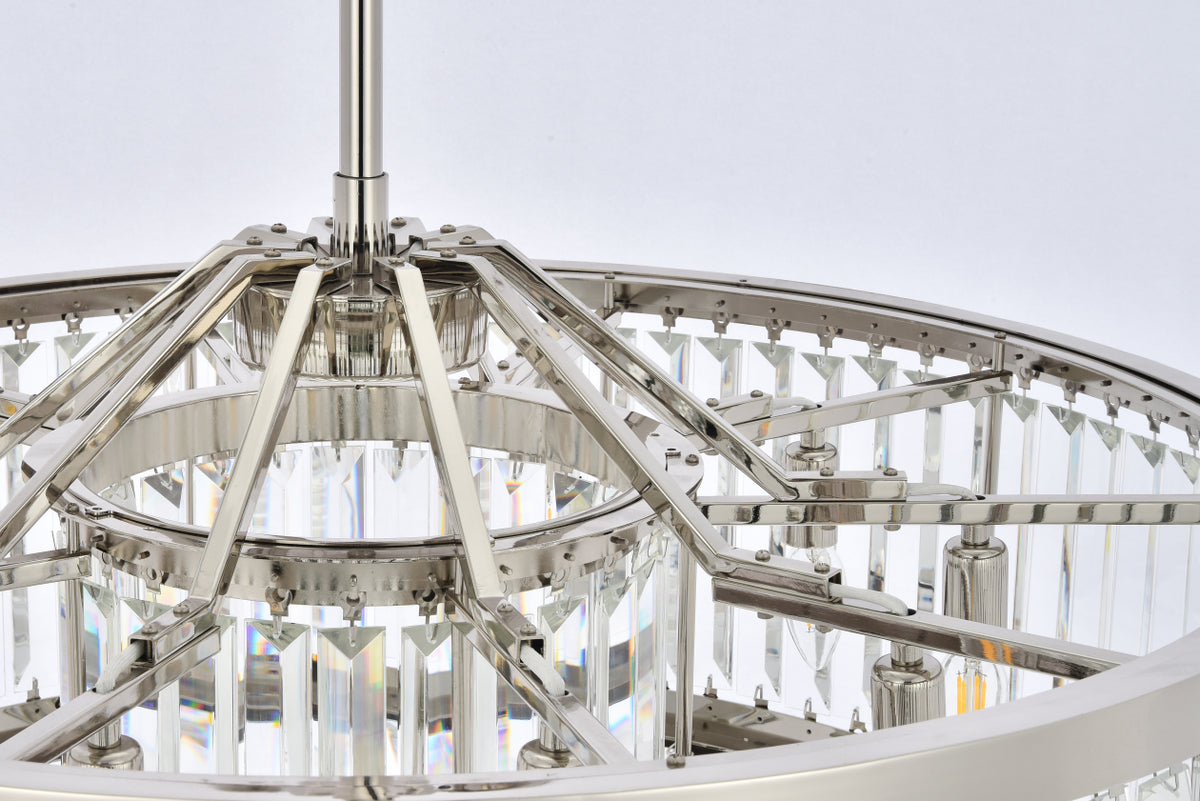 Chelsea 10 light polished nickel Chandelier Clear Royal Cut Crystal