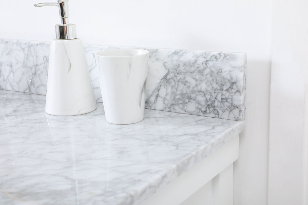 48 inch Single bathroom vanity in white with backsplash