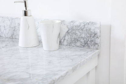 48 inch Single bathroom vanity in white with backsplash