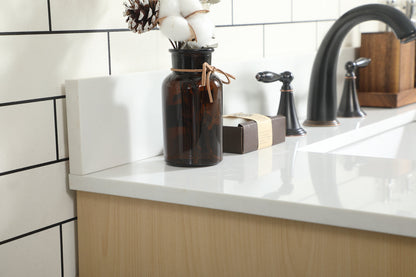 36 inch bathroom vanity in Maple with backsplash
