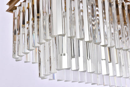 Sydney 50 inch rectangle crystal chandelier in satin gold