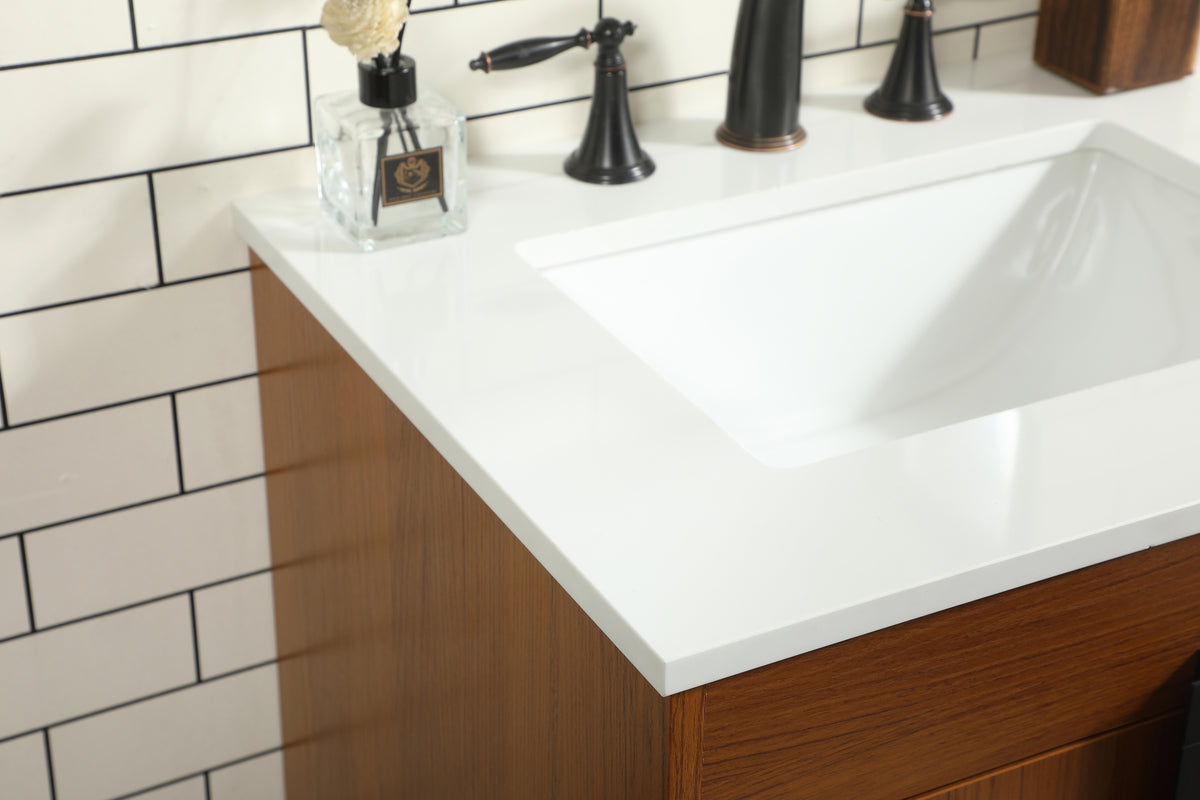 24 inch Single bathroom vanity in teak